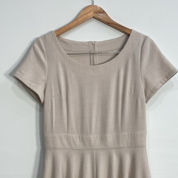 Xiaolizi Fit & Flare Modest Dress Retro Style  Short sleeve Neutral Small - Picture 3 of 11